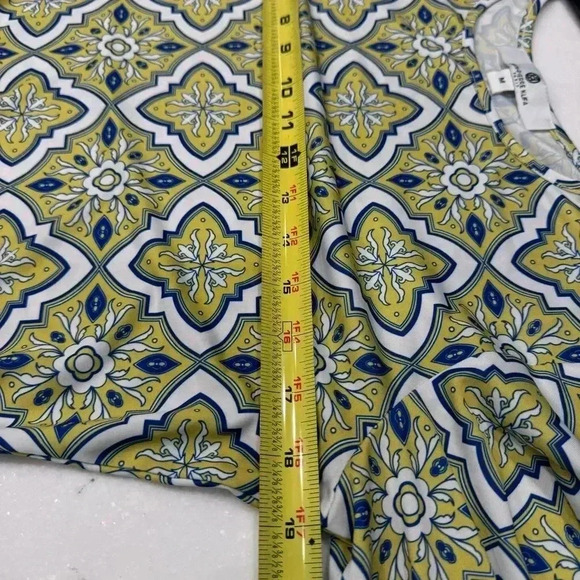 NWOT Jean-Pierre Klifa Paris Green, Gray & Navy Multicolored Shift Dress Size M - Picture 4 of 7